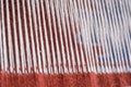 Detail of loom for weaving traditional handmade carpets, rugs. Royalty Free Stock Photo