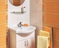 Detail of a luxurious bathroom with accessories Royalty Free Stock Photo