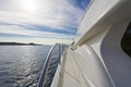 Detail of a luxury motor yacht Royalty Free Stock Photo