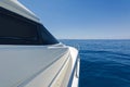 Detail of a luxury motor yacht Royalty Free Stock Photo