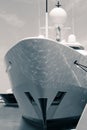 Detail of luxury yacht in port Royalty Free Stock Photo