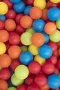 Detail of many colorful plastic balls