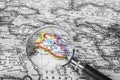 The detail of the Map of Iraq Royalty Free Stock Photo