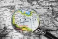 The detail of the Map of Libya Royalty Free Stock Photo