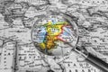 The detail of the Map of Syria Royalty Free Stock Photo