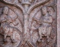 Detail of marble carvings on the Baptistery, Parma Royalty Free Stock Photo