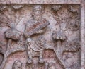 Detail of marble carvings on the Baptistery, Parma Royalty Free Stock Photo