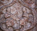 Detail of marble carvings on the Baptistery, Parma, Italy Royalty Free Stock Photo