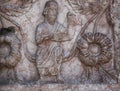 Detail of marble carvings on the Baptistery, Parma, Italy Royalty Free Stock Photo