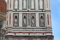 Detail of the marble decoration of the Giotto Bell Tower, Florence Royalty Free Stock Photo