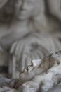 Detail of the marble tomb in the church of Midwolde,