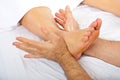 Detail of massage of foot Royalty Free Stock Photo