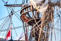 Vintage and retro details of old sailing boats during a Sail eve Royalty Free Stock Photo