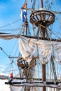 Vintage and retro details of old sailing boats during a Sail eve Royalty Free Stock Photo