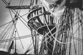 Vintage and retro details of old sailing boats during a Sail eve Royalty Free Stock Photo