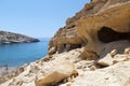 Matala caves, Crete, Greece. Royalty Free Stock Photo