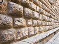 Detail of the Medici Riccardi\'s Palace stone wall in Florence: a magnificent example of Renaissance architecture