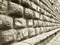 Detail of the Medici Riccardi`s Palace stone wall in Florence