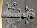 Detail of a medieval church door in Suffolk, UK