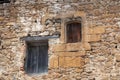 Detail of medieval farmhouse windows