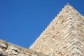 Detail of mediterranean country house made of stone on a sunny d Royalty Free Stock Photo