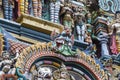 Detail of Meenakshi Temple in Madurai, India