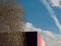 Detail of Megastructure made of Aluminium Beehive