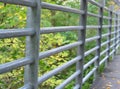 Detail of a metal railing on a bridge, the city of Horn Royalty Free Stock Photo