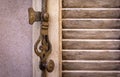 Detail of a metal window fitting. Seen in a village in Provence Royalty Free Stock Photo