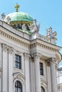 Detail of Michaelertrakt palace, Hofburg in Vienna, Austria. Royalty Free Stock Photo