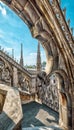 Detail of the Milan Cathedral roof, Italy Royalty Free Stock Photo