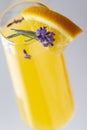 Detail of orange mimosa cocktail