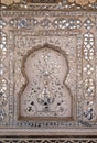 Detail of the mirrored ceiling in the Mirror Palace at Amber Fort in Jaipur