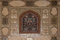 Detail of the mirrored ceiling in the Mirror Palace at Amber Fort in Jaipur