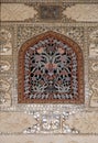 Detail of the mirrored ceiling in the Mirror Palace at Amber Fort in Jaipur