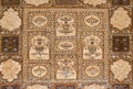 Detail of the mirrored ceiling in the Mirror Palace at Amber Fort in Jaipur