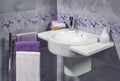 Detail of a modern bathroom with sink Royalty Free Stock Photo