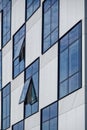 Detail on modern building facade - office building exterior Royalty Free Stock Photo