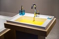 Detail of modern colored washbasin Royalty Free Stock Photo