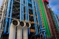 Detail of Centre pompidou high-tech building, Paris, France