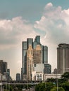 Detail of Modern Office building in downtown Bangkok. Modern architecture building background good for patterns and backgrounds Royalty Free Stock Photo