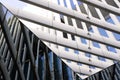 Office Modern Glass Building, Patterns, Metal Beams Structure