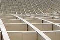 Detail of a modern roof of a contemporary building in Sevilla Spain made of wooden and iron boards as a symbol of futuristic arc Royalty Free Stock Photo