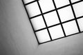 Detail of a modern skylight roof with grids Royalty Free Stock Photo