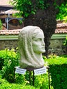 Female Head, Stone Statue, Plovdiv Old Town, Bulgaria