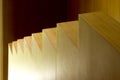 Detail of modern wooden stairs Royalty Free Stock Photo