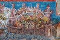 Detail of Moldovita monastery church frescoes, Moldavia, Romania Royalty Free Stock Photo