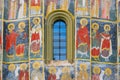 Detail of monastery church frescoes, Bukovina, Moldavia, Romania Royalty Free Stock Photo