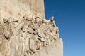 Detail of the Monument of the Discoveries Padrao dos Descobrimentos in the banks of the Tagus River in Lisbon