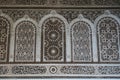 A detail of a Moorish style stucco in Marrakesh